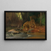 Lions al ruscello della giungla - Wilhelm Kuhnert — quadro incorniciato alla parete