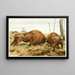 Il Bisonte d'Europa - Wilhelm Kuhnert — quadro incorniciato alla parete