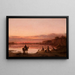 Paesaggio al tramonto - Wilhelm Leopolski — quadro incorniciato alla parete