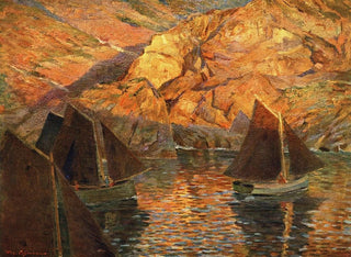 Tramonto serale in Bretagna - Wilhelm Ludwig Lehmann — vista dell’opera