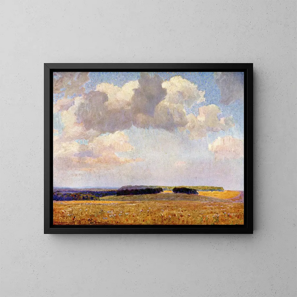Solitudine nei campi - Wilhelm Ludwig Lehmann — quadro incorniciato alla parete