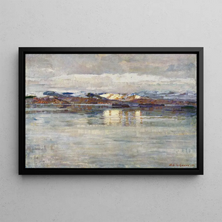 Wilhelm Ludwig Lehmann - Winterstimmung am Zrichsee.webp
