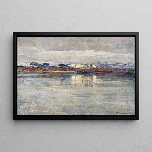 Wilhelm Ludwig Lehmann - Winterstimmung am Zrichsee.webp