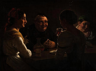Wilhelm Marstrand - Abbate Jesting With Two Young Girls.webp
