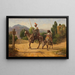 Don Chisciotte e Sancho Panza a un incrocio - Wilhelm Marstrand — quadro incorniciato alla parete