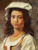 Una giovane donna italiana con un copricapo bianco - Wilhelm Marstrand — vista dell’opera