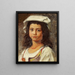 Una giovane donna italiana con un copricapo bianco - Wilhelm Marstrand — quadro incorniciato alla parete