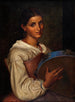Fille italienne avec un tambourin bleu - Wilhelm Marstrand — vista dell’opera