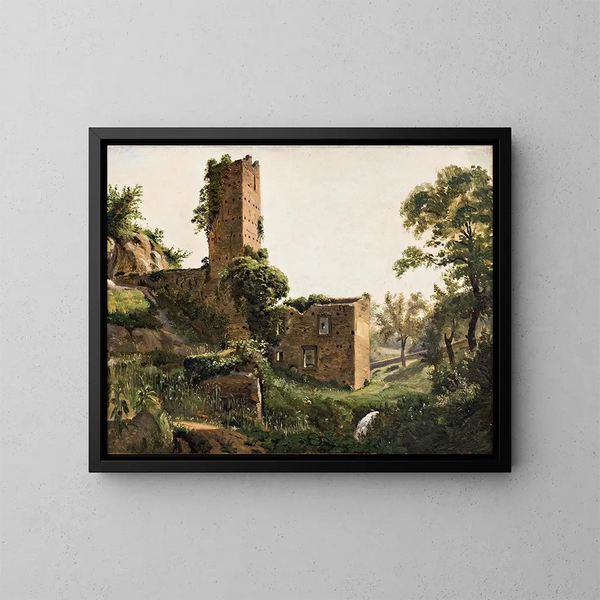 Paesaggio con rovine - Wilhelm Marstrand — quadro incorniciato alla parete