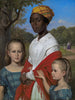 Ritratto delle due ragazze di Otto Marstrand e della loro tata antillese Justina Antoine nei giardini di Frederiksberg vicino a Copenaghen - Wilhelm Marstrand — vista dell’opera
