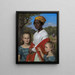 Ritratto delle due ragazze di Otto Marstrand e della loro tata antillese Justina Antoine nei giardini di Frederiksberg vicino a Copenaghen - Wilhelm Marstrand — quadro incorniciato alla parete