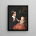 Ritratto della donna dell'artista con suo figlio Poul sulle ginocchia - Wilhelm Marstrand — quadro incorniciato alla parete