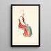 Paysanne svedese seduta con un foulard sulla testa - Wilhelm Marstrand — quadro incorniciato alla parete
