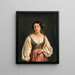 Studio di una donna italiana in piedi per un capraro che vende latte - Wilhelm Marstrand — quadro incorniciato alla parete