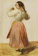 Studio di un'italiana che danza - Wilhelm Marstrand — vista dell’opera