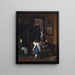 La donna e i bambini dell'artista nell'atelier di Charlottenborg - Wilhelm Marstrand — quadro incorniciato alla parete
