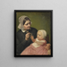La donna dell'artista e suo figlio Poul - Wilhelm Marstrand — quadro incorniciato alla parete