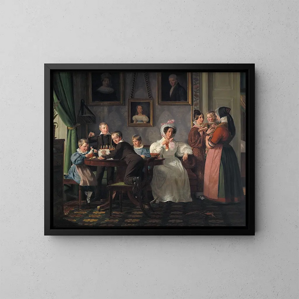 La famiglia Waagepetersen - Wilhelm Marstrand — quadro incorniciato alla parete