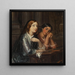 Donne veneziane in una chiesa, bozzetto per una pittura dallo stesso titolo, 1854 - Wilhelm Marstrand — quadro incorniciato alla parete
