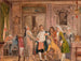 Scène des épreuves de Vielgeschrey, d'Holberg, Acte 1, Scène 6, esquisse - Wilhelm Marstrand — vista dell’opera