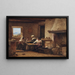 Donne che lavorano in cucina in una fattoria vicino a Olevano, Italia - Wilhelm Marstrand — quadro incorniciato alla parete