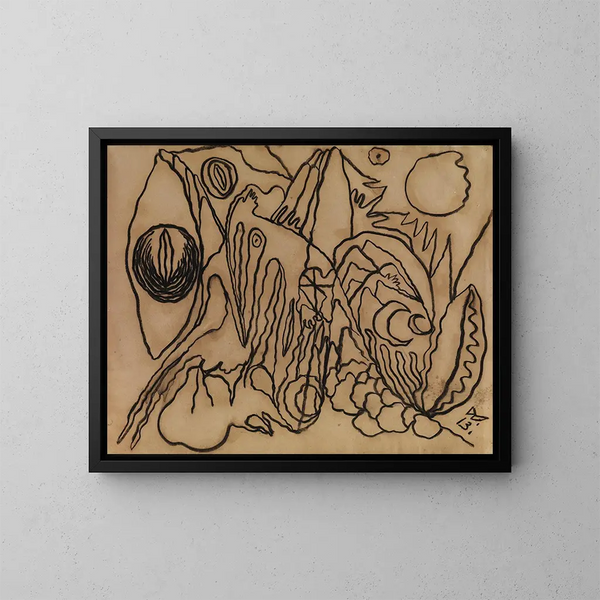 Paesaggio astrale IV - Wilhelm Morgner — quadro incorniciato alla parete