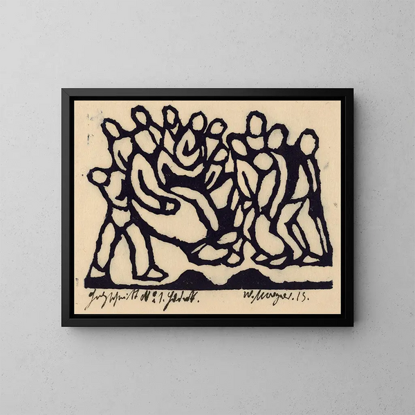 Cristo davanti al Grande Consiglio - Wilhelm Morgner — quadro incorniciato alla parete