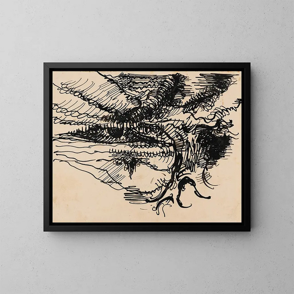 Paesaggio - Wilhelm Morgner — quadro incorniciato alla parete