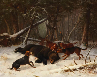 Caccia all'orso - Wilhelm Reinhardt — vista dell’opera