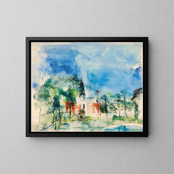 Château aux tours rouges - Wilhelm Thöny — quadro incorniciato alla parete