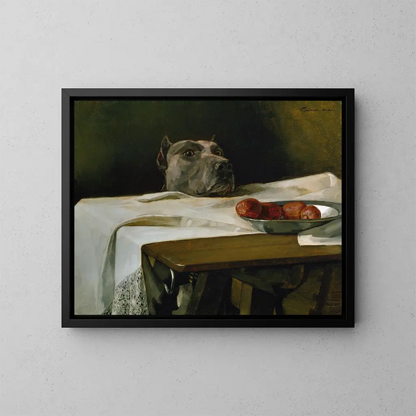 Cesare sul Rubicone - Wilhelm Trübner — quadro incorniciato alla parete