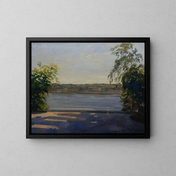 Lago di Starnberg - Wilhelm Trübner — quadro incorniciato alla parete