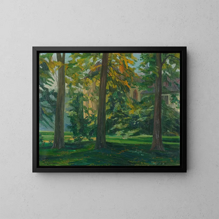 Wilhelm Trbner - Stift Neuburg Kapelle mit drei Bumen II.webp