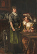 Lansquenet buveur avec servante - Wilhelm Trübner — vista dell’opera