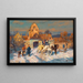 Diligenza in inverno - Wilhelm Velten — quadro incorniciato alla parete