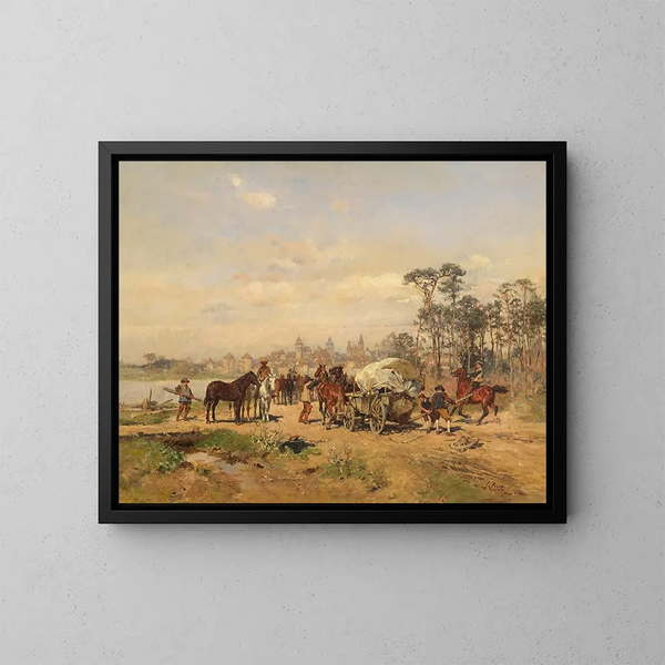Rottura della strada verso Rothenburg - Wilhelm Velten — quadro incorniciato alla parete