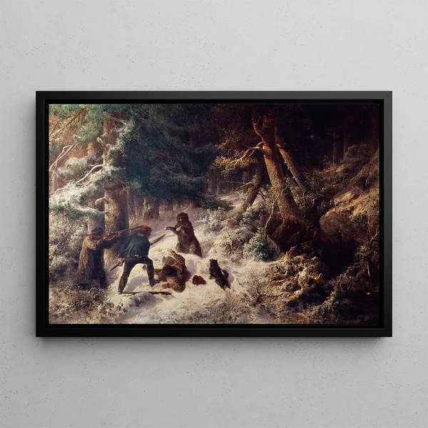 Wilhelm Wallander - BearHunting in the Winter.webp