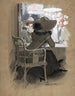 Ritratto di una donna seduta a un tavolo - Will Houghton — vista dell’opera