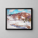 Neve nelle pendici - Willard Leroy Metcalf — quadro incorniciato alla parete