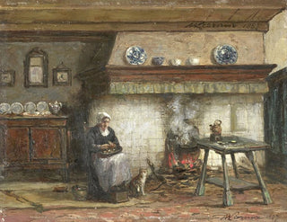 Interno di un cottage a Scheveningen - Willem Adriaan Alexander Liernur — vista dell’opera