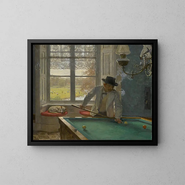 Il giocatore di biliardo - Willem Bastiaan Tholen — quadro incorniciato alla parete