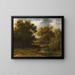 Paesaggio boschivo con stagno e riposo - Willem Bodeman — quadro incorniciato alla parete