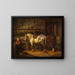 Dei cavalli in scuderia - Willem Johan Boogaard — quadro incorniciato alla parete