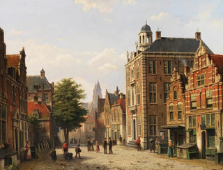 Vista di una città olandese in estate - Willem Koekkoek — vista dell’opera