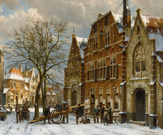 Scène d'hiver à Oudewater - Willem Koekkoek — vista dell’opera