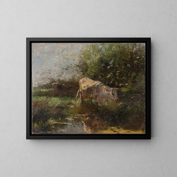 Prairie con mucche - Willem Maris — quadro incorniciato alla parete