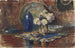 Nature morte con bottiglia blu e vaso con fiori - Willem Roelofs II — vista dell’opera