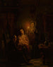Scène familiare all'interno alla luce delle candele - Willem Thans — vista dell’opera