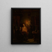 Scène familiare all'interno alla luce delle candele - Willem Thans — quadro incorniciato alla parete