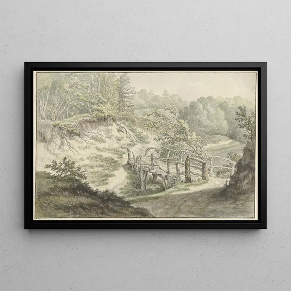Willem Uppink - Duinlandschap met houten brug.webp